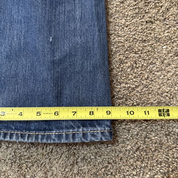 Ariat Jeans Mens 34x34 Blue Denim FR M4 Low Rise Boot Cut Workwear Flame Resist - Picture 2 of 11